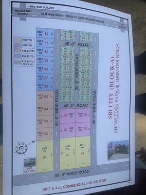  Plot – Exterior View View at Knowledge Park 3 Greater Noida - for Sale