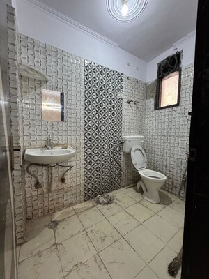 Bathroom in 2 BHK Builder Floor at Chattarpur – for Rent