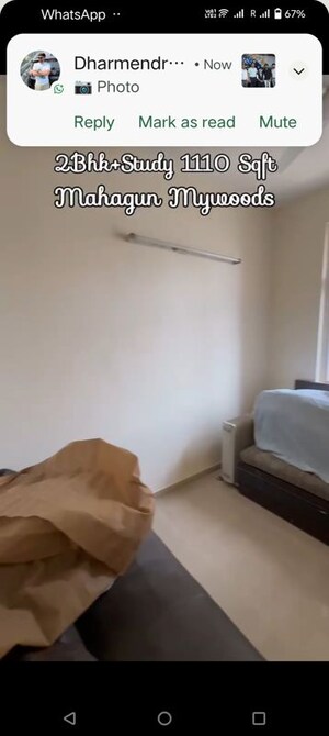 Bedroom in 2.5 BHK Apartment at Mahagun My Woods, Sector 16c Greater Noida – for Sale