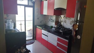 Kitchen in 1 BHK Apartment at KM Horizon Flora, Ghodbunder Road – for Sale
