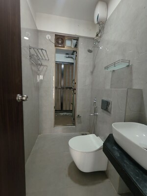 Bathroom in 2 BHK Apartment at Raymond Ten X Habitat, Pokhran Road No Two – for Rent