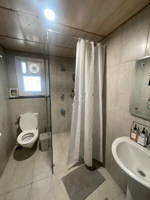 Bathroom in 3 BHK Apartment at Poulomi Avante, Kokapet – for Rent