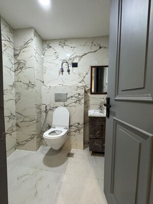 Bathroom in 2 BHK Apartment at Chattarpur – for Rent