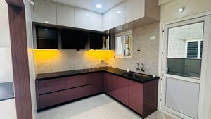 Kitchen in 3 BHK Apartment at Rajapushpa Provincia, Narsingi – for Rent