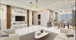 Living Room in 3 BHK Apartment at Beverly Park Mira Road East, Mira Road – for Sale