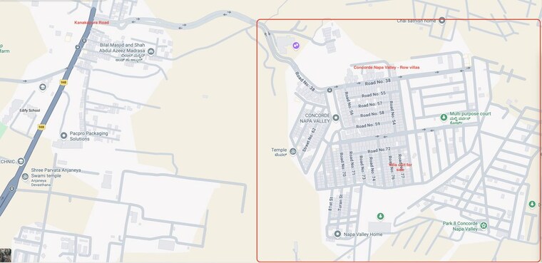 Map Location, concorde-napa-valley 3 Bedroom 1964 Sq.Ft. Villa In Kanakapura Road Bangalore 10248119