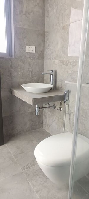 Bathroom in 3 BHK Apartment at Oberoi Sky City, Borivali East – for Rent