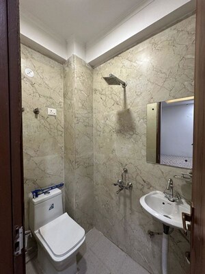 Bathroom in 2 BHK Builder Floor at Chattarpur – for Rent