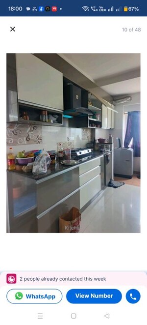 Kitchen in 2 BHK Apartment at Candeur Carlisle, Mahadevpura – for Rent