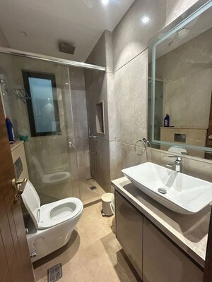 Bathroom in 3 BHK Apartment at Safdarjung Enclave – for Rent