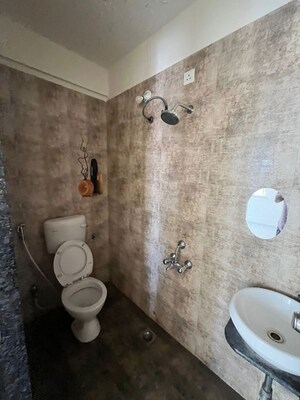 Bathroom in 1.5 BHK Apartment at Suyog Sadan Pimple Nilakh, Pimple Nilakh – for Rent