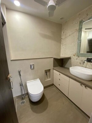 Bathroom in 4 BHK Apartment at Gabbana Apartment, Khar West – for Rent