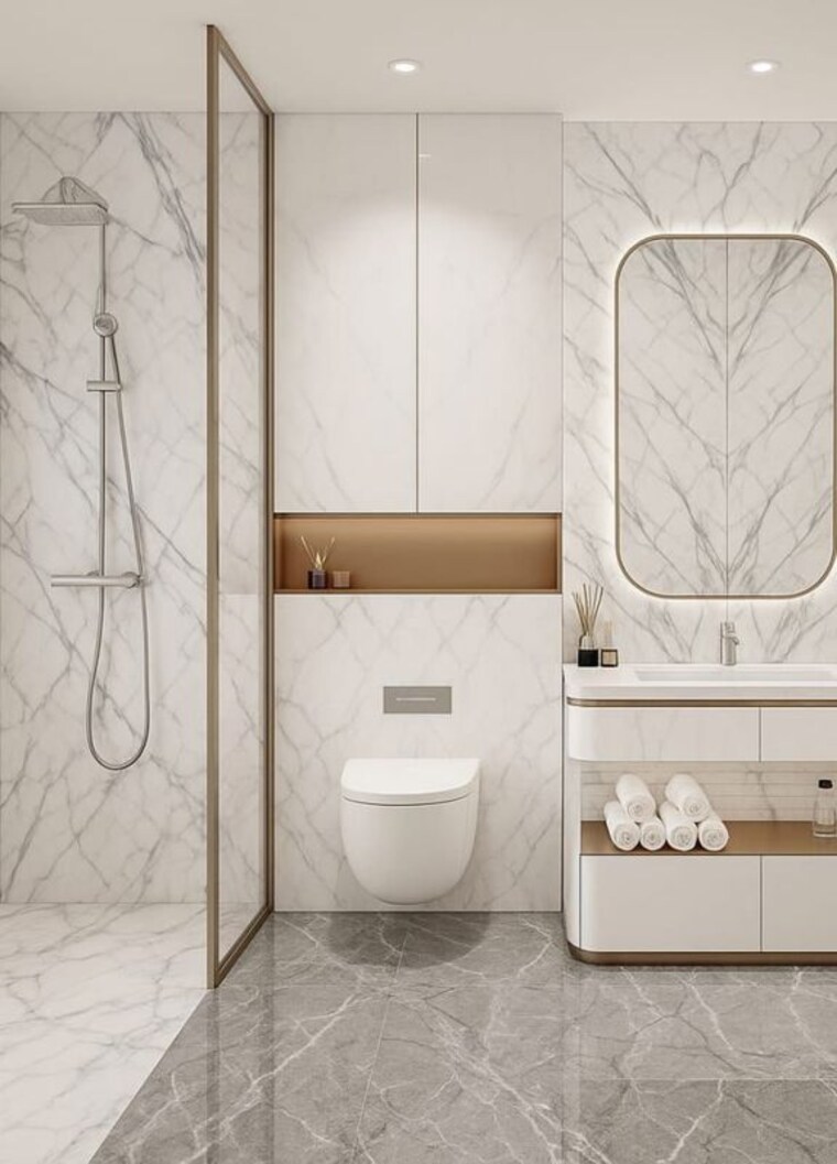 Bathroom, derawal nagar 4 Bedroom 272 Sq.Yd. Builder Floor In Derawal Nagar Delhi 10249354