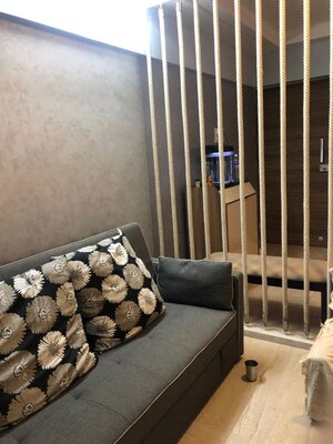 Living Room in 2.5 BHK Apartment at Palacia Kingston Phase 2, Ghodbunder Road – for Sale