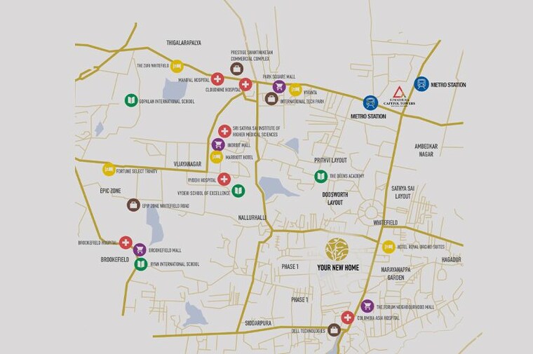 Map Location, sumadhura-folium 2 Bedroom 1248 Sq.Ft. Apartment In Whitefield Bangalore 8628836