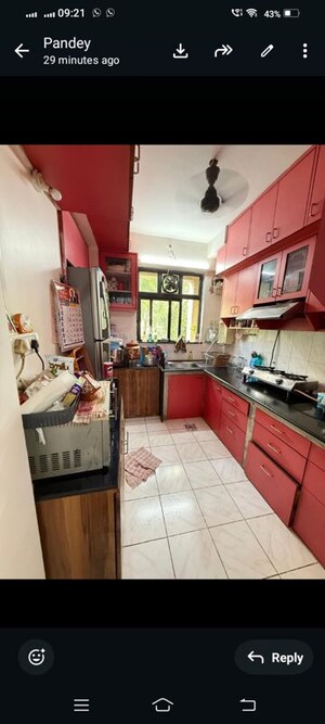 Kitchen in 1 BHK Apartment at Hiranandani Estate, Ghodbunder Road – for Rent