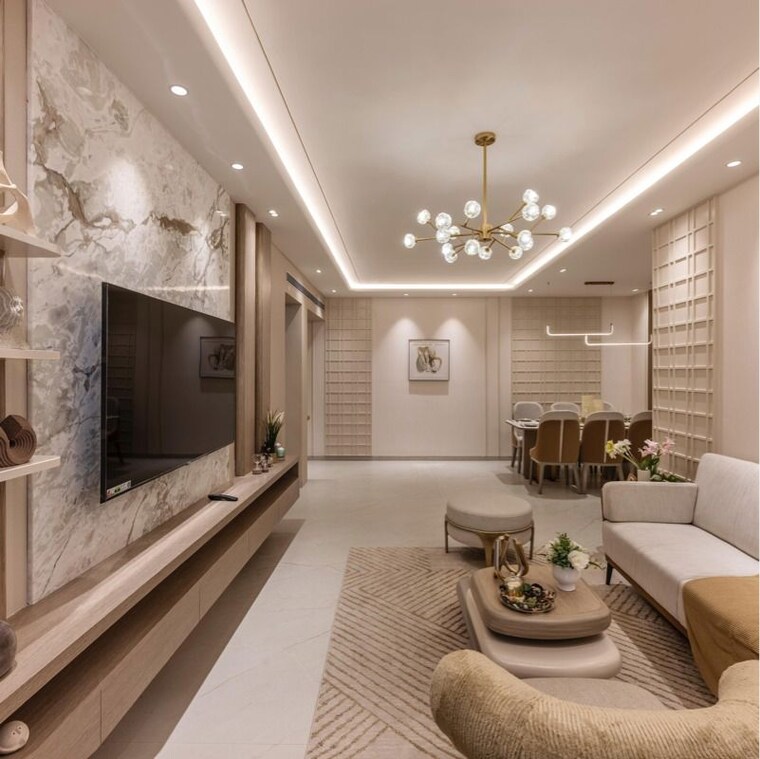 Living Room, amar-oasis 4 Bedroom 3000 Sq.Ft. Apartment In Pashan Pune 10249781