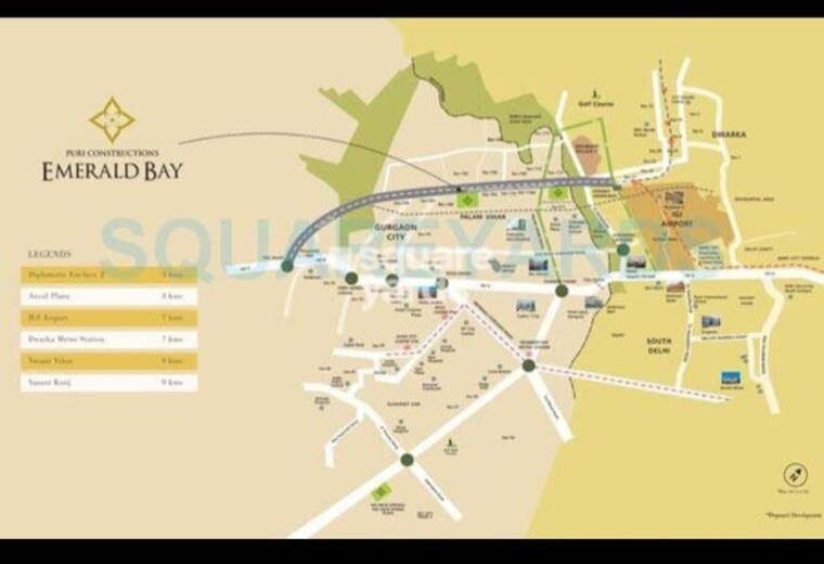 Map Location, puri-emerald-bay 3 Bedroom 2450 Sq.Ft. Apartment In Sector 104 Gurgaon 10249918