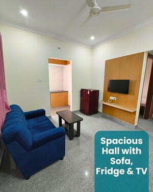 Living Room in 1 BHK Apartment at Electronic City Phase I – for Rent