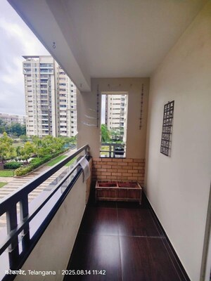 Balcony in 3 BHK Apartment at Rajapushpa Atria, Gachibowli – for Rent
