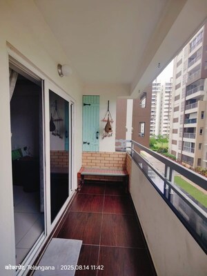 Balcony in 3 BHK Apartment at Rajapushpa Atria, Gachibowli – for Rent