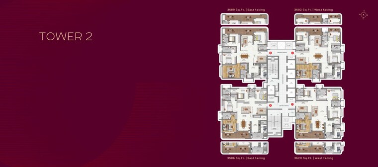 Master Plan, raghava-cinq 4 Bedroom 3575 Sq.Ft. Apartment In Financial District Hyderabad 10249929
