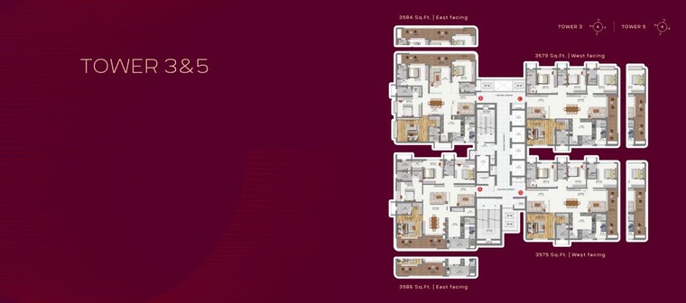 Master Plan, raghava-cinq 4 Bedroom 3575 Sq.Ft. Apartment In Financial District Hyderabad 10249929