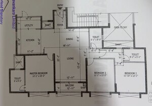 Floor Plan in 3.5 BHK Apartment at Parth Atmosphere, Kasavanahalli – for Sale