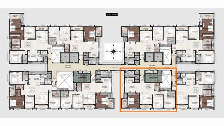 Floor Plan, parth-atmosphere 3.5 Bedroom 2005 Sq.Ft. Apartment In Kasavanahalli Bangalore 10250384