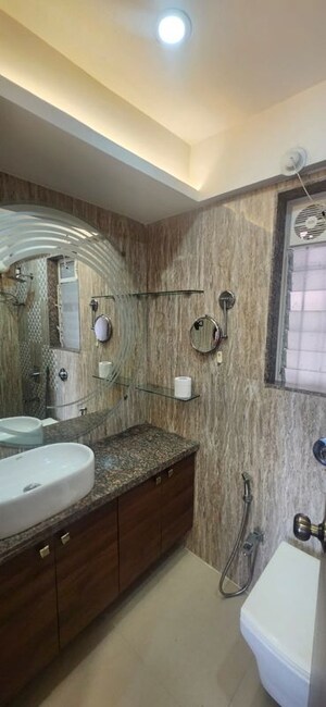 Bathroom in 2 BHK Apartment at Siddhi Highland Park Phase 2, Kapur Bawdi – for Rent