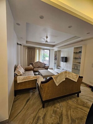 Living Room in 3 BHK Independent House at Bestech Center Point, Sushant Lok I – for Rent