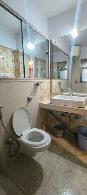 Bathroom in 3 BHK Apartment at Kalpataru Siddhanchal 8, Kapur Bawdi – for Rent