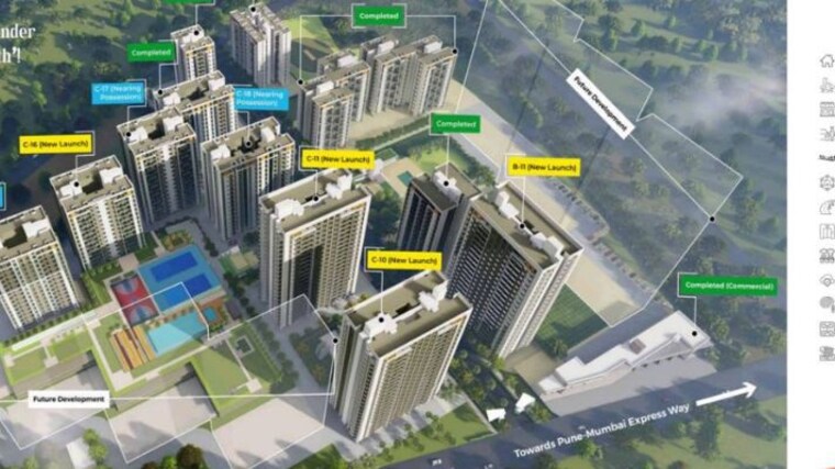 Exterior View, kiwale 3 Bedroom 947 Sq.Ft. Apartment In Kiwale Pune 10251706
