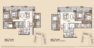Floor Plan in 3 BHK Apartment at Signature Global Sarvam, Sector 37d – for Sale