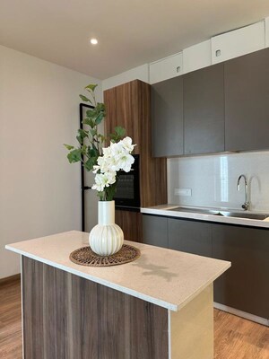 Kitchen in 4 BHK Apartment at Lodha The World Towers World One Tier 2, Worli – for Sale