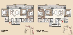 Floor Plan in 4 BHK Apartment at Signature Global Sarvam, Sector 37d – for Sale