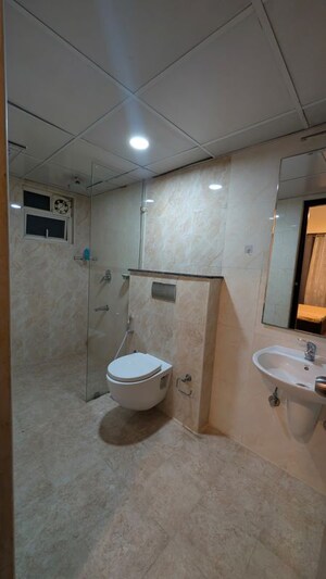 Bathroom in 3 BHK Apartment at Golf Edge, Gachibowli – for Rent