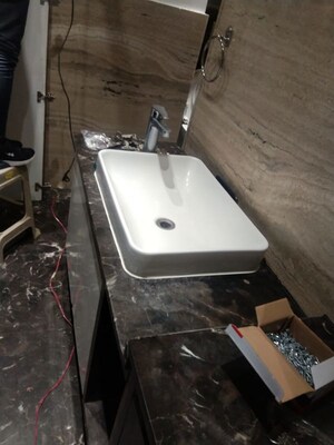 Bathroom in 3 BHK Apartment at Panchsheel Enclave – for Rent