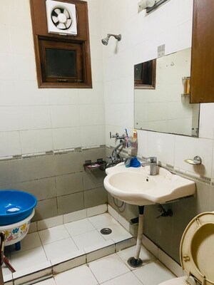 Bathroom in 2 BHK Builder Floor at Kalkaji – for Rent
