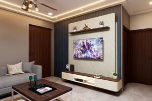 Living Room in 3 BHK Apartment at Aurobindo The Regent, Kondapur – for Rent