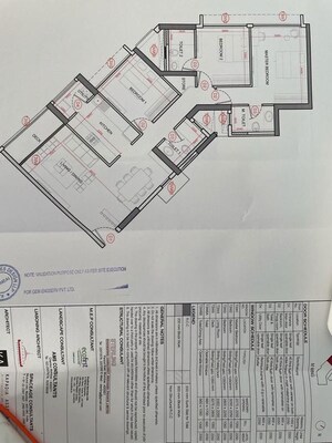 Floor Plan in 3 BHK Apartment at Godrej The Trees, Vikhroli East – for Rent