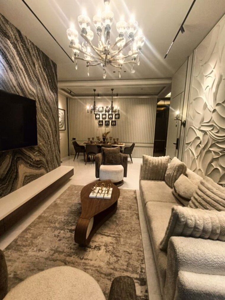 Living Room, pam-solitaire-castle 3 Bedroom 1440 Sq.Ft. Apartment In Vasai West Palghar 10254412