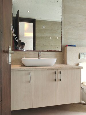 Bathroom in 3 BHK Builder Floor at Lajpat Nagar Iii – for Rent