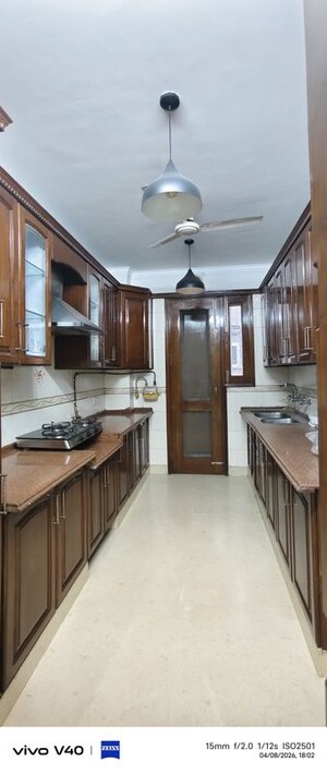 Kitchen in 3 BHK Apartment at Defence Colony – for Rent