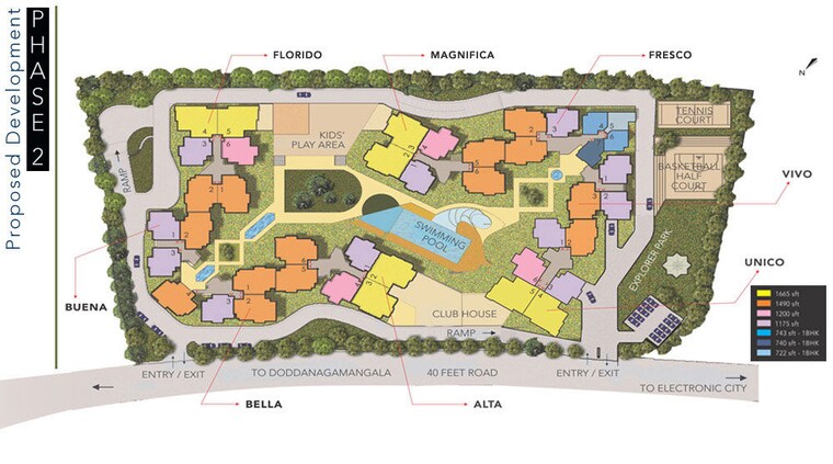 Master Plan, sjr-fiesta-homes 2 Bedroom 1240 Sq.Ft. Apartment In Electronic City Phase ii Bangalore 10255683