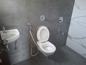 Bathroom in 1 BHK Apartment at Vihang Valley Phase 2, Kasarvadavali – for Rent