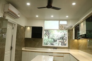 Kitchen in 4 BHK Builder Floor at New Friends Colony – for Rent