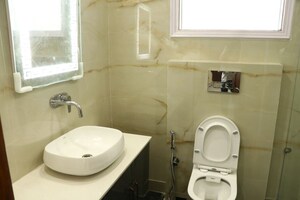 Bathroom in 4 BHK Builder Floor at New Friends Colony – for Rent
