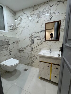 Bathroom in 1 BHK Apartment at Chattarpur – for Rent