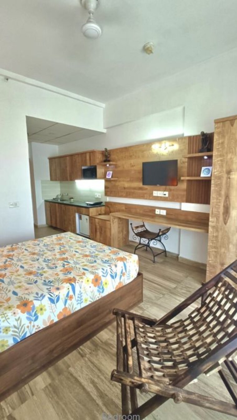 Bedroom, paramount-golf-forest-studio-apartments-oak-tower Studio 435 Sq.Ft. Apartment In Zeta I Greater Noida Greater Noida 10256179